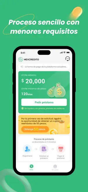 mexcredtio-prestamos de dinero iPhone screenshot 1