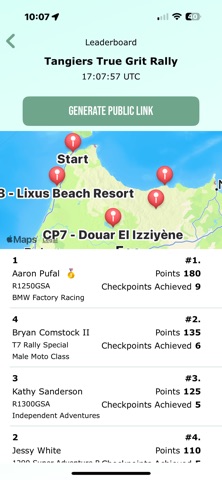 GPS Checkpoint Rally & Events screenshot