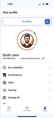 Vantage Technician screenshot