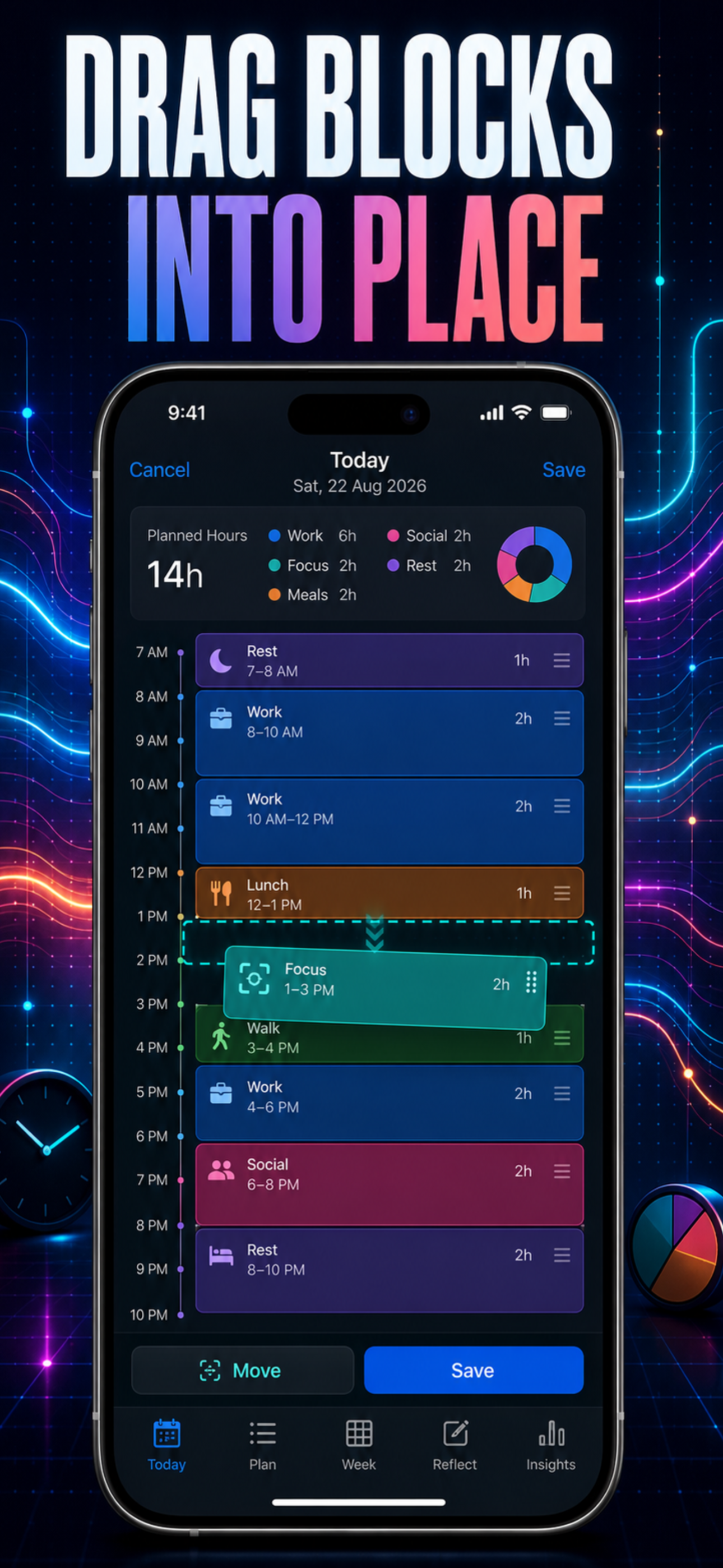Hour by Hour: Color Planner screenshot 2