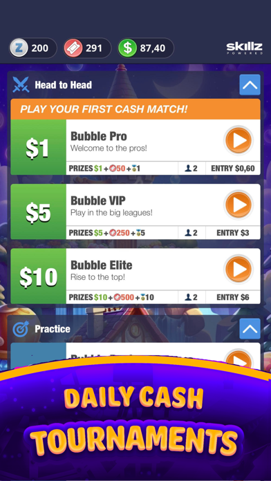 Real Cash Bubble Buzz Shooter Screenshot