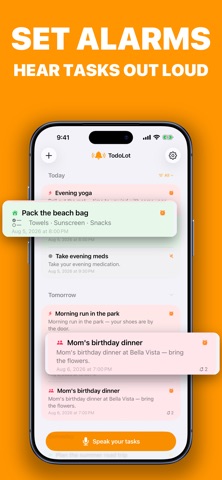 TodoLot: Talking Reminders Screenshot 2 of 5
