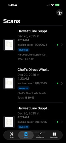Invoice Monitoring screenshot