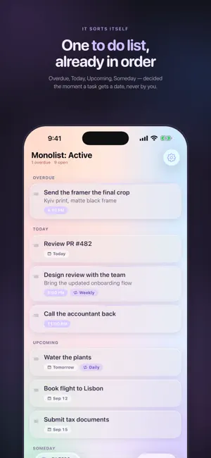 Monolist: To Do List & Tasks screenshot 2