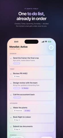 Monolist: To Do List & Tasks Screenshot 2 of 6