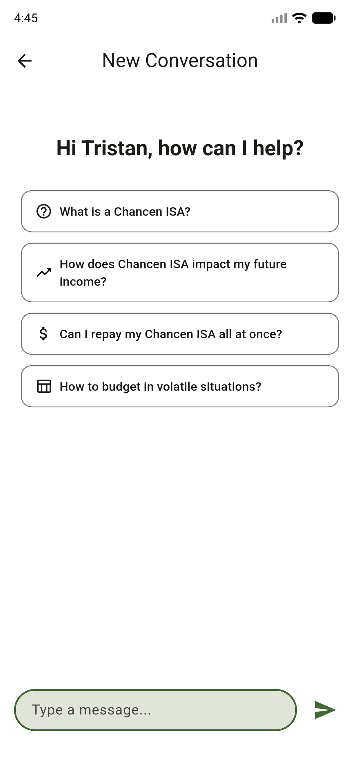 Screenshot 1 of Chancen Companion