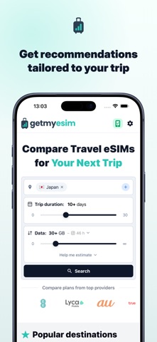 Get My eSIM: Compare eSIMs Screenshot 1 of 4
