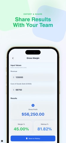 Profit Margin Calculator & ROI Screenshot 9 of 10