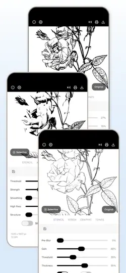 Captura de pantalla de Tattoo Stencil Lab en iPhone 6