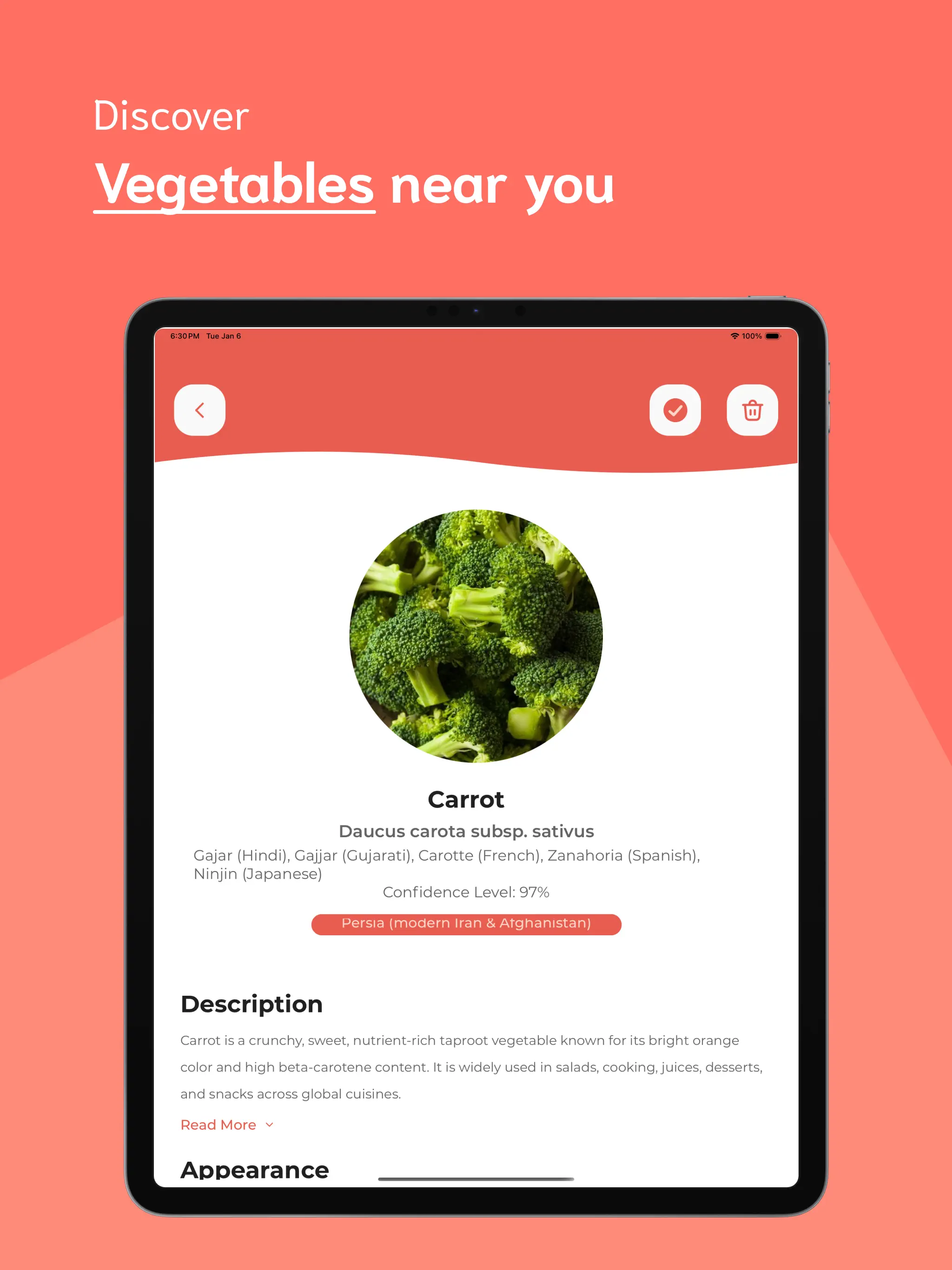 #9. Vegetable Identifier (iOS) Door: Ankur Dhameliya