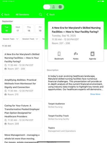 LifeSpan Conference & Expo iPad screenshot