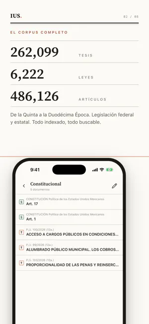 IUS - Tesis y leyes de México screenshot 2