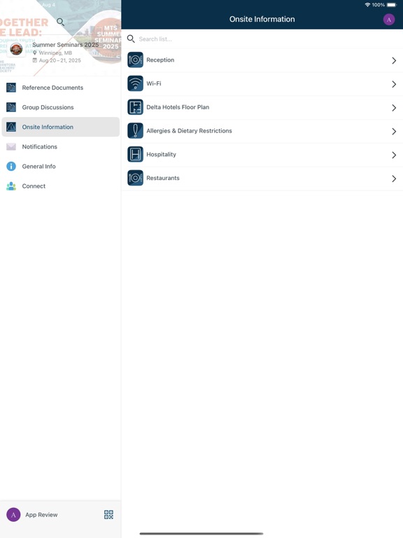 MTS AGM & Summer Seminars app screenshot 2