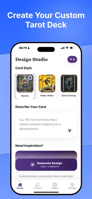 AI Tarot & Oracle Deck Builder screenshot 1