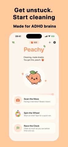 Peachy: ADHD Cleaning Routine Screenshot 1 of 8