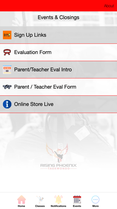 Screenshot #3 pour Rising Phoenix Taekwondo