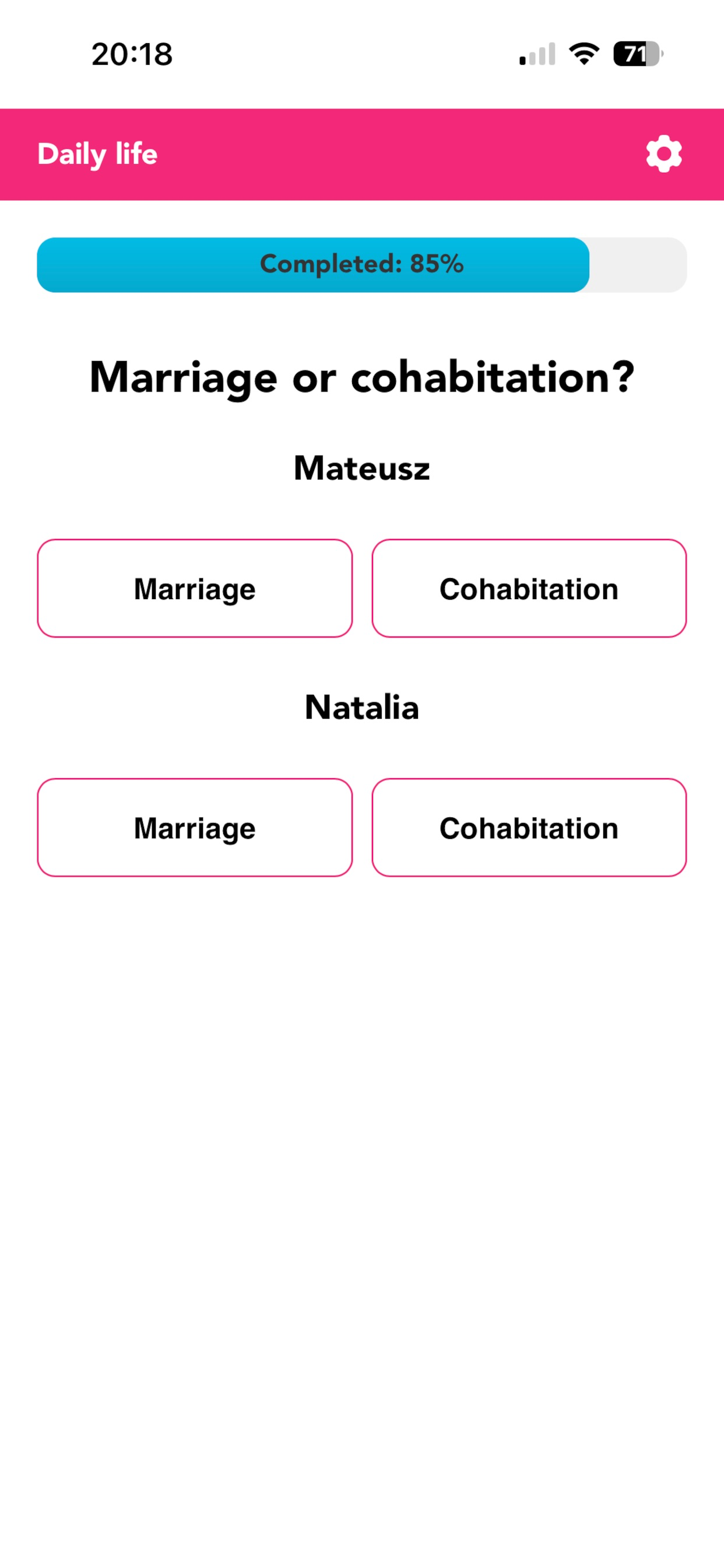 Matching Halves - for couples