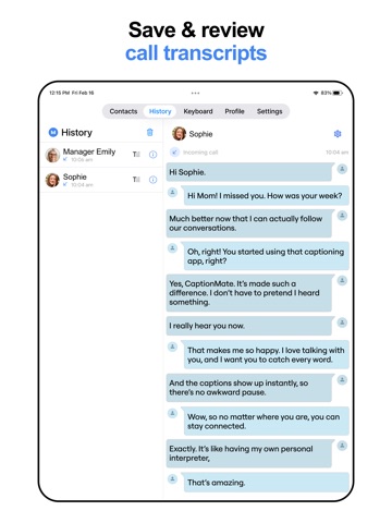 CaptionMate iPad screenshot