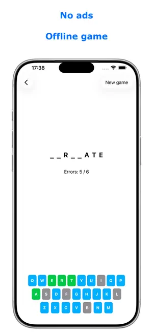 Simple Hangman - No Ads screenshot 1