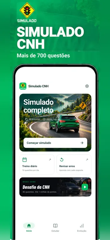 Simulado CNH: Prova 2026 screenshot 1 of 6