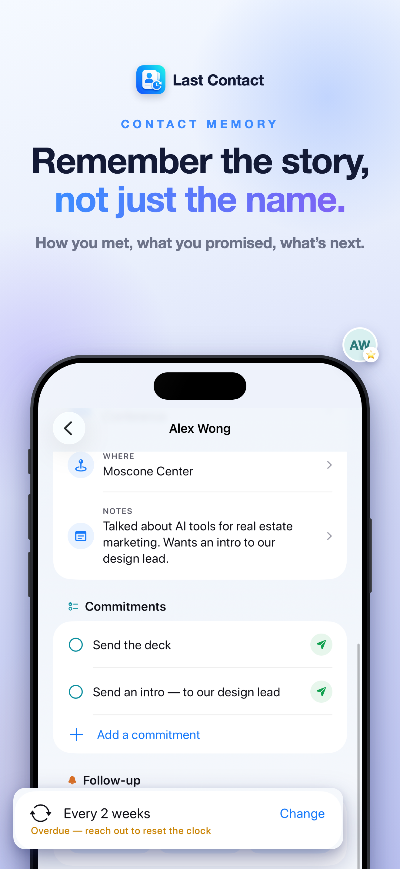 Last Contact: Personal CRM screenshot 6