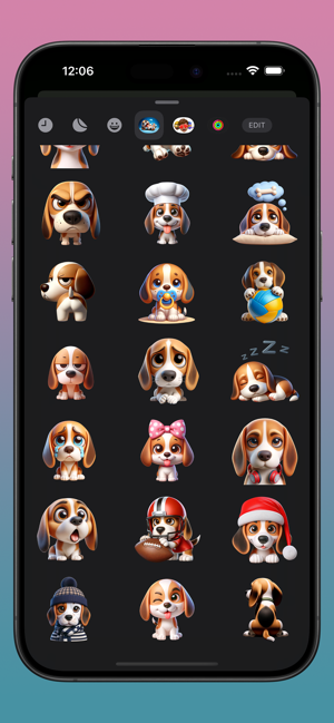 ‎Beagle Bruno Stickers Screenshot