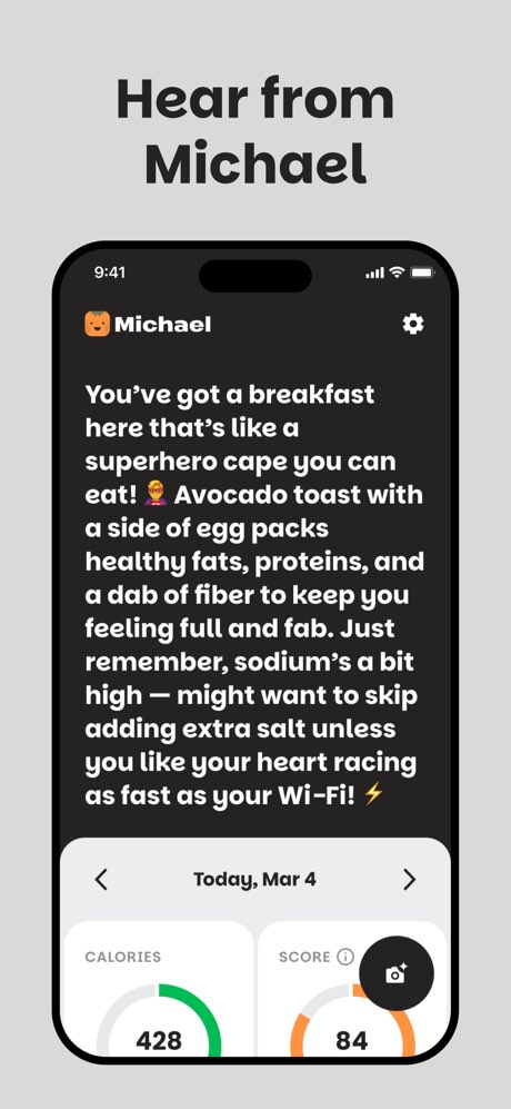 Michael: AI Calorie Tracker screenshot 5