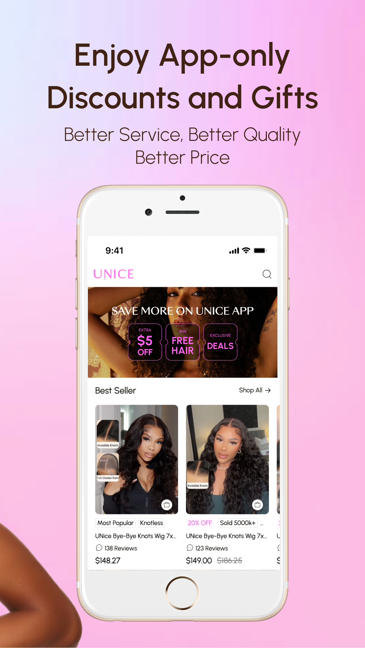 UNice: Wigs & Hair Bundles