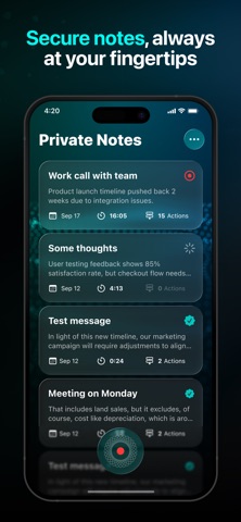 Private Notes - AI Note Taker Screenshot 2 of 5