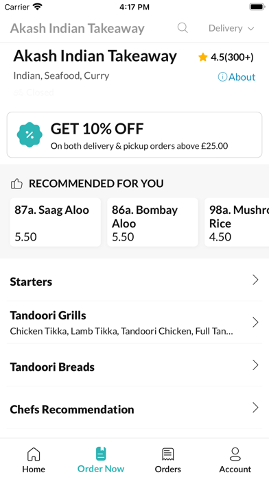 Screenshot #3 pour Akash Indian Takeaway SW18 5SB