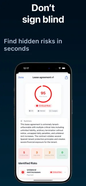 Unclause: AI Contract Analyzer screenshot 1