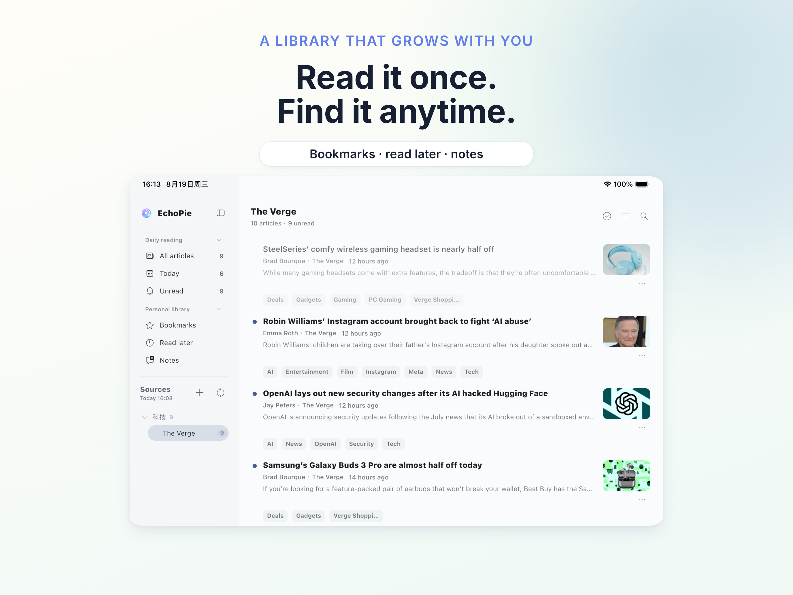 EchoPie - A Smarter RSS Reader screenshot 7