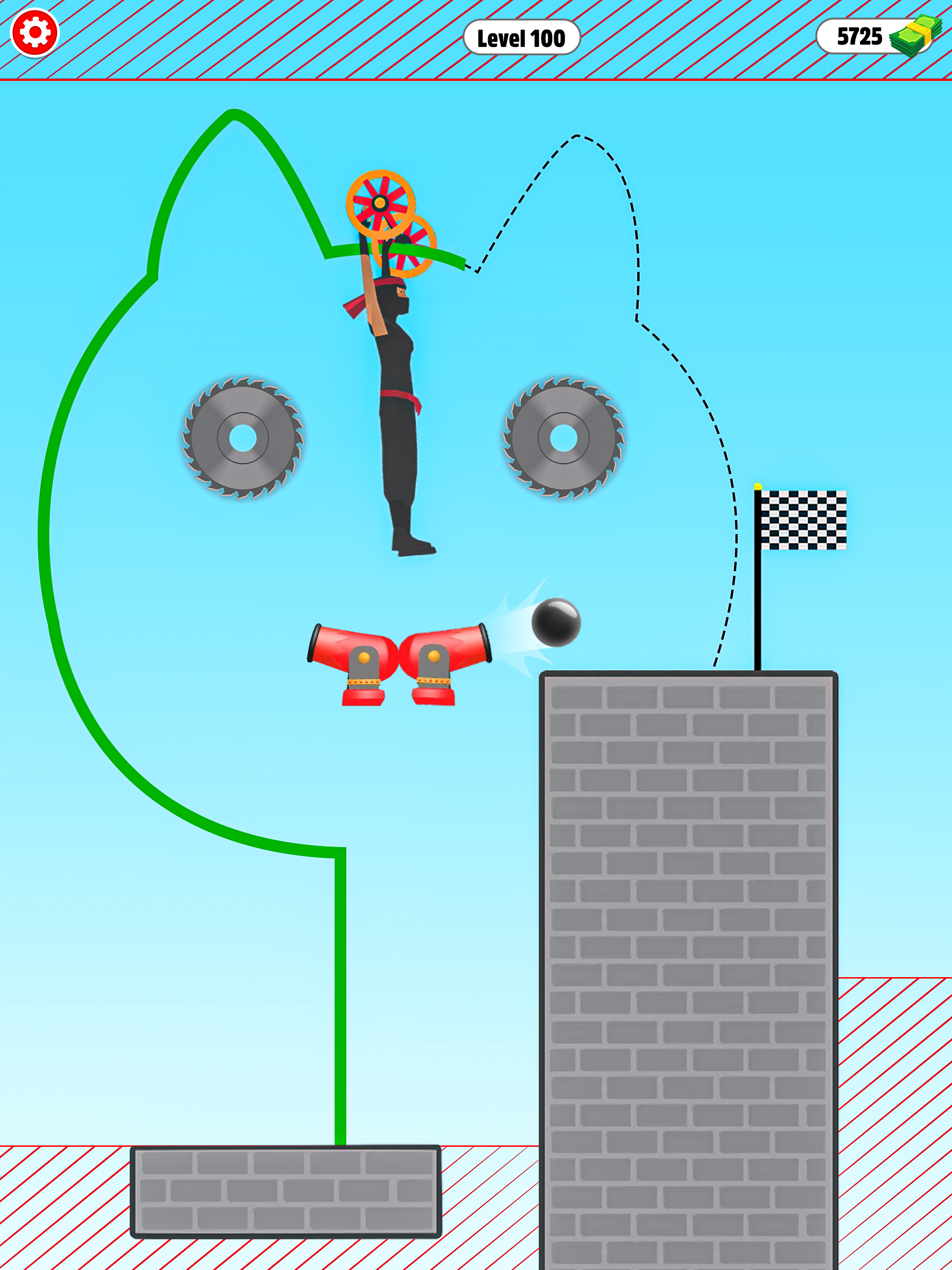 Line flights draw puzzle game