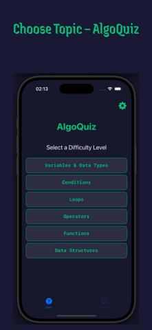 AlgoQuiz screenshot