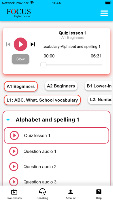 Screenshot #3 pour Focus English App
