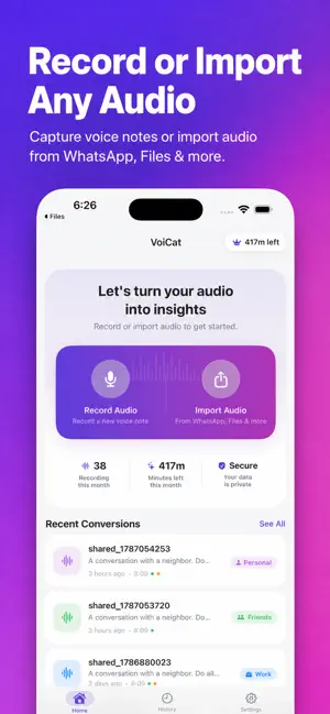 VoiCat - AI Voice to Text screenshot 1