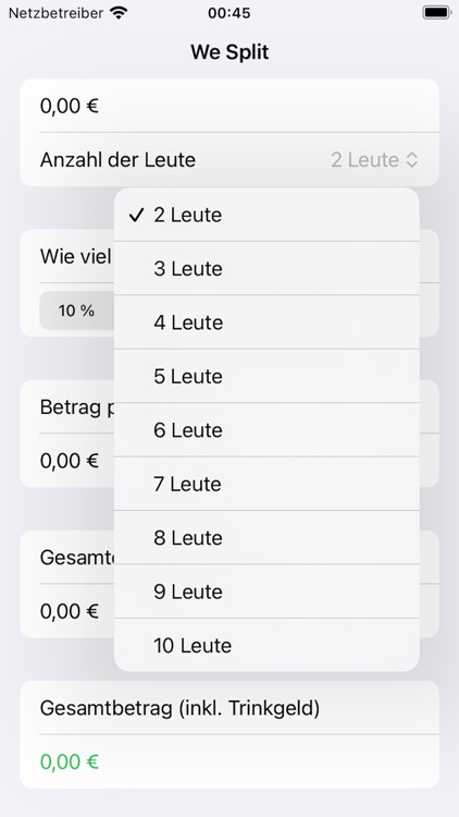 We Split - Trinkeld-Rechner