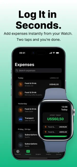 Expense & Money Tracker Watch screenshot 2