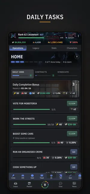 Mobsteria - Crime RPG screenshot 2