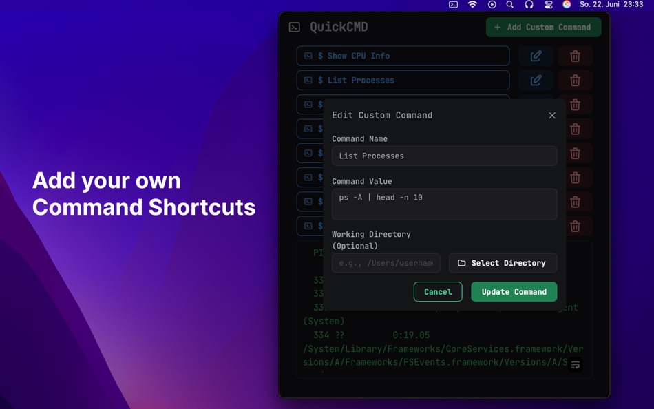 #2. QuickCMD (macOS) By: Marcel Frank