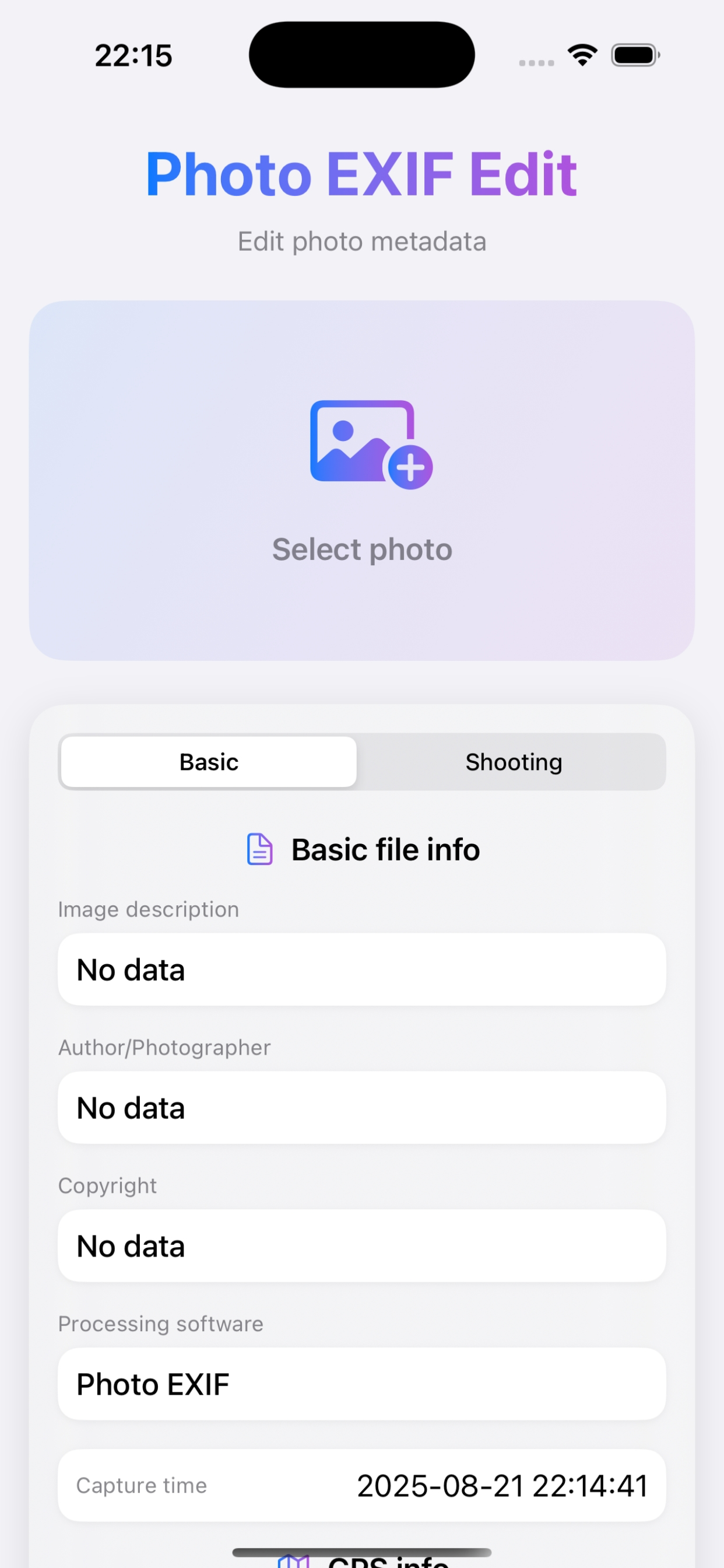 Photo EXIF Edit & Metadata