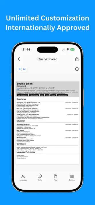 Resume AI - CV Maker & Builder: Screenshot 3 von 5