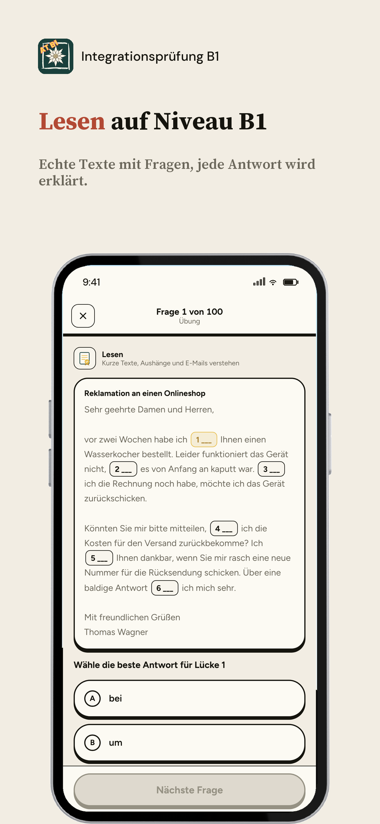 Integrationsprüfung B1 screenshot 3