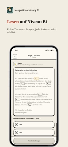 Integrationsprüfung B1 iPhone screenshot