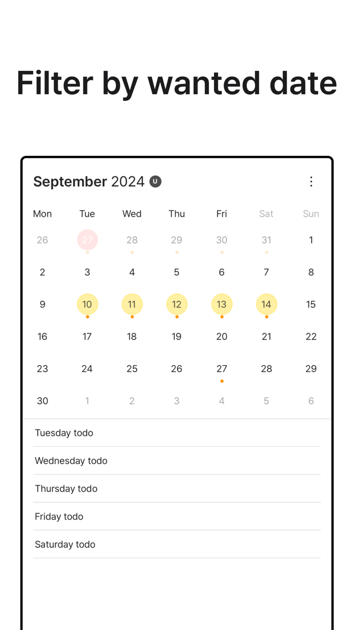 Filto - Simple Todo Calendar