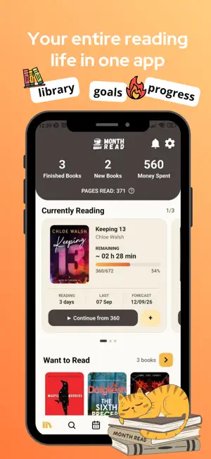 Month Read - book tracker, TBR screenshot 1