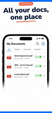 Signature Maker - eSign PDFs iPhone screenshot