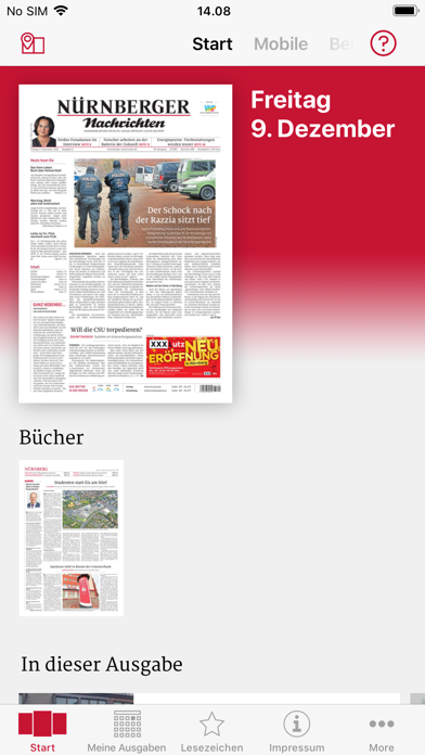Nürnberger Nachrichten E-Paper Screenshot