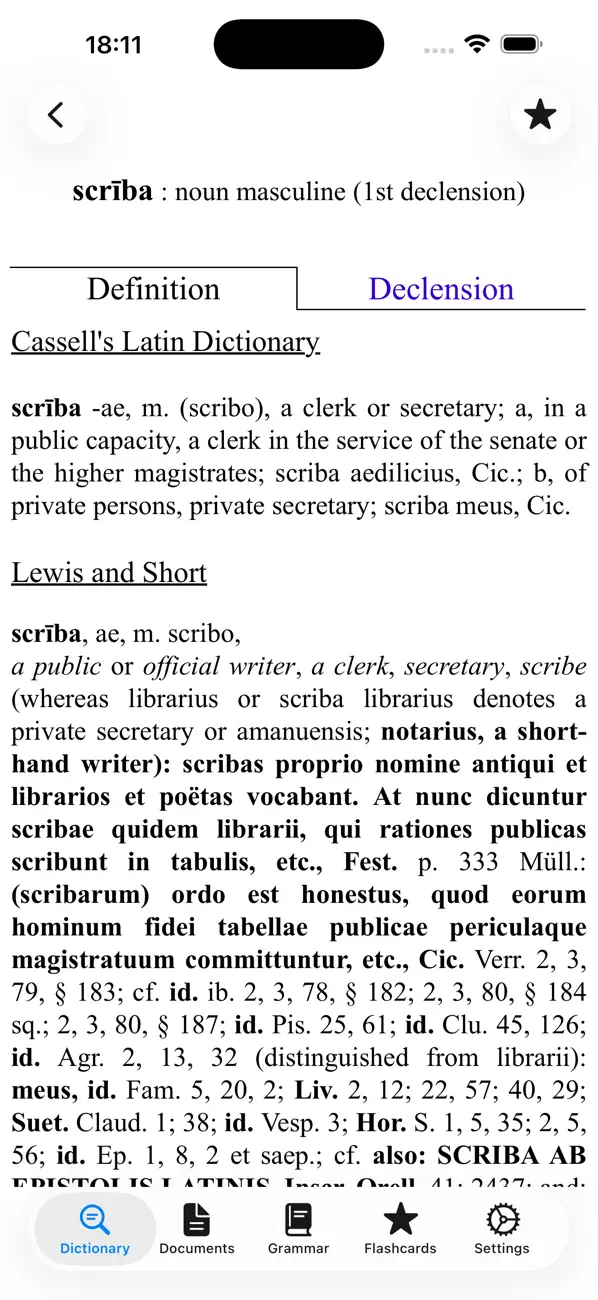 Screenshot #2 pour Scriba (Latin Dictionary)
