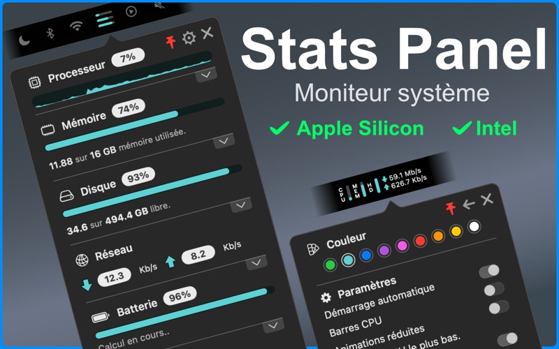 Screenshot #2 pour Stats Panel - Moniteur Système